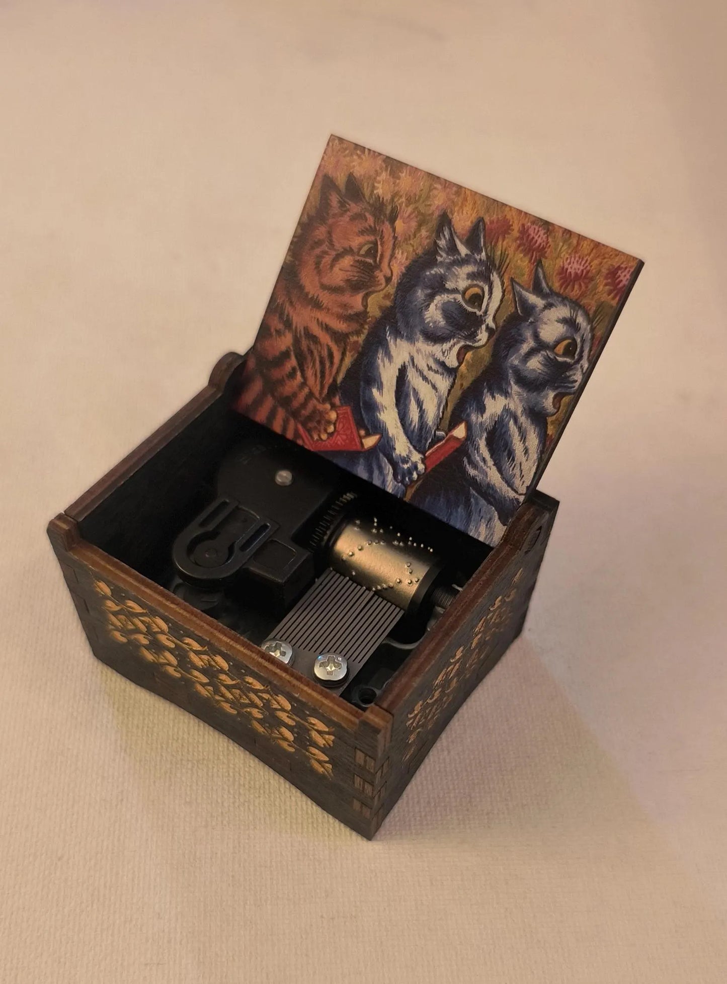 Twinkle Twinkle little star music box | Three cats singing by Louis Wain