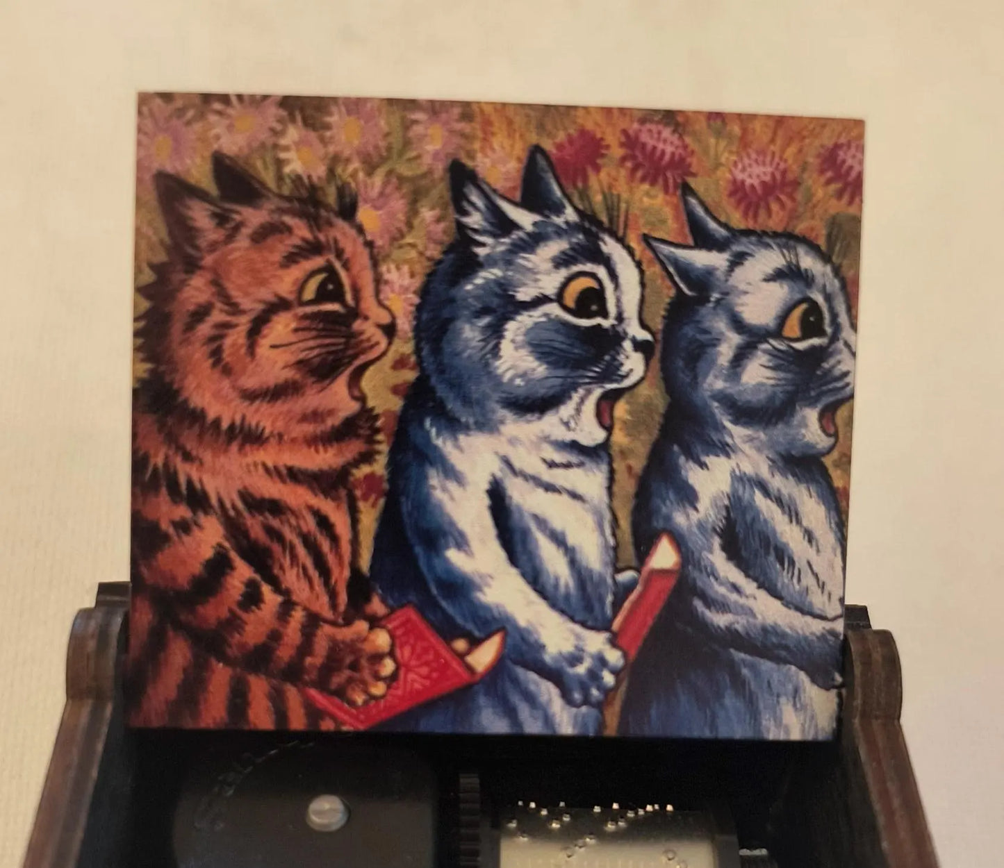 Twinkle Twinkle little star music box | Three cats singing by Louis Wain
