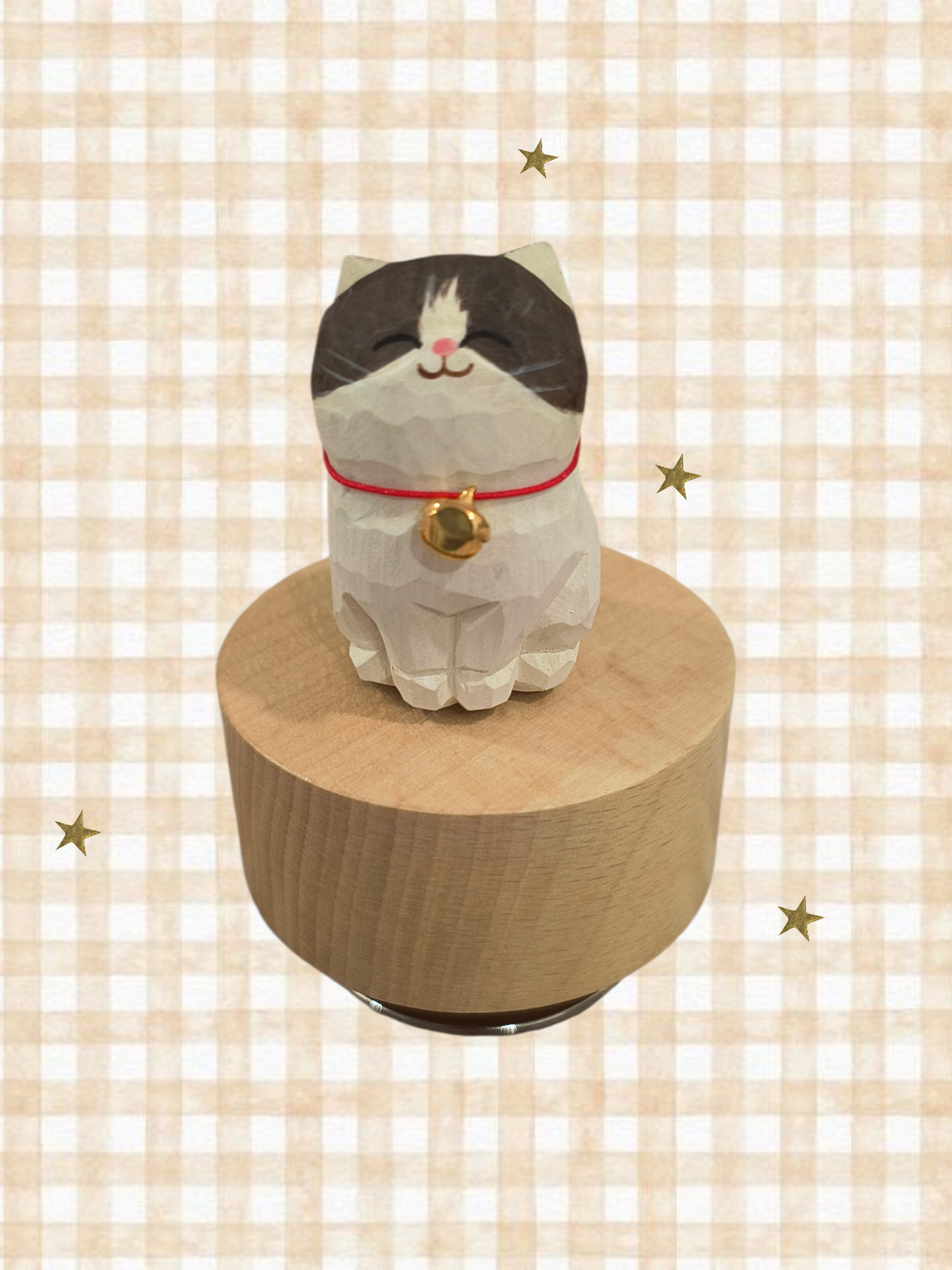 You are my sunshine music box | The brown & white Cat rotating music box
