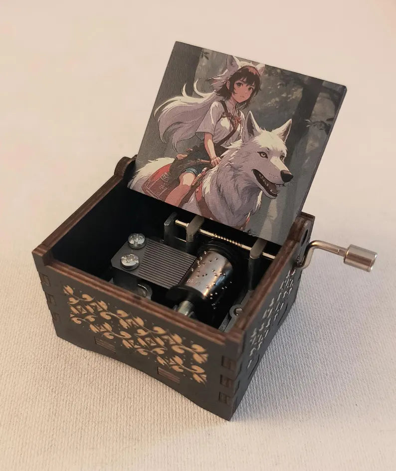 Princess and wolf inspired music box