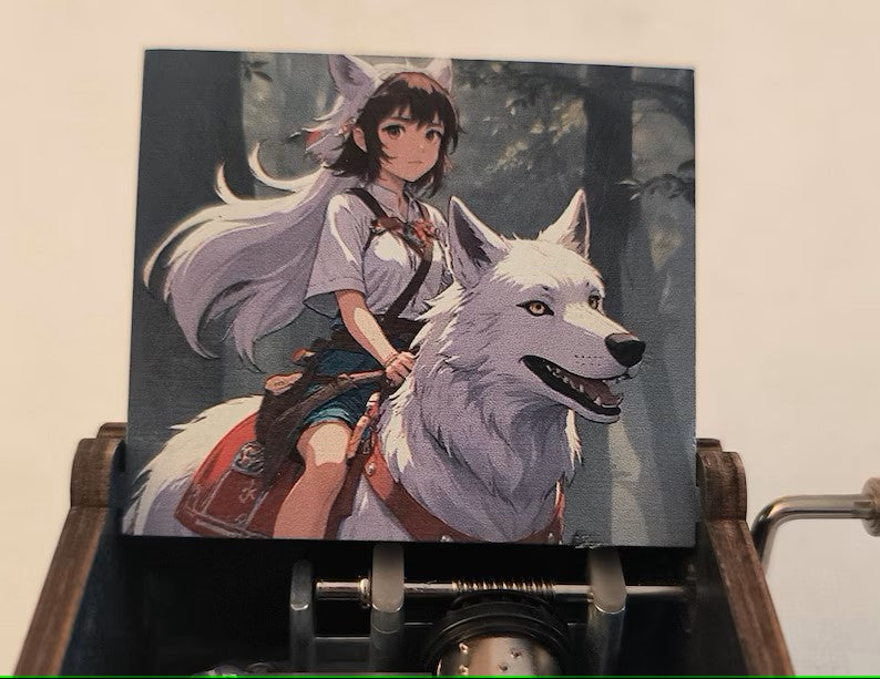 Princess and wolf inspired music box