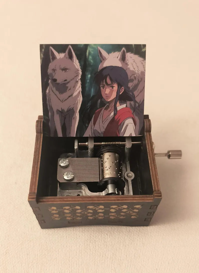 Princess and wolf inspired music box